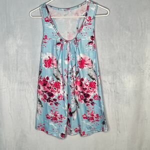 Sleeveless Shirt Floral Racerback Tank Top New M